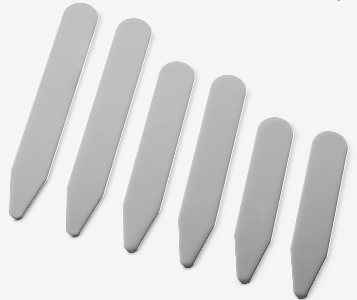 Metal Collar Stays Ferrell's Clothing