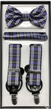 Men's Convertible Button Strap and Clip-On Suspenders