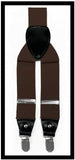 Men's Convertible Button Strap and Clip-On Suspenders