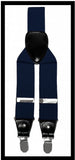 Men's Convertible Button Strap and Clip-On Suspenders