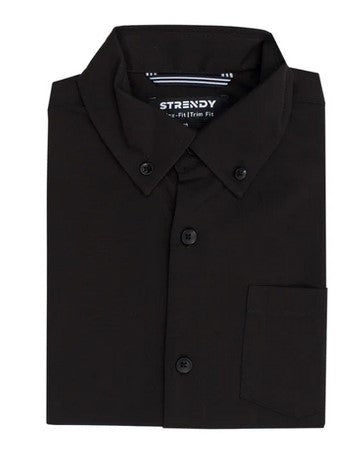 black dress shirt boys CloudCloth Boys Dress Shirt 16 / Black / LS