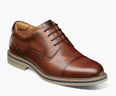 Florsheim Mens 13369-215 Brown Leather Comfortech Plain Toe Derby Shoes 8.5M Florsheim M Oxford Dress Shoes for Men for sale | eBay main image 4