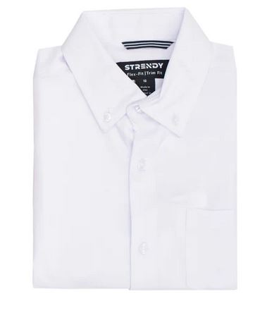 CloudCloth Boys Dress Shirt 8 / White / LS