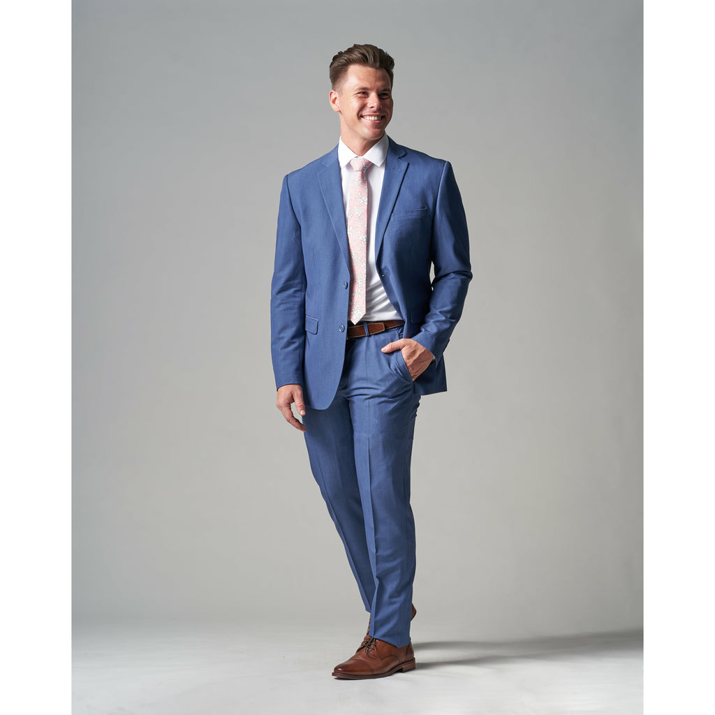 Powder Blue Tempo Stretch Slim Fit 1-Pant Suit – Ferrell's Clothing